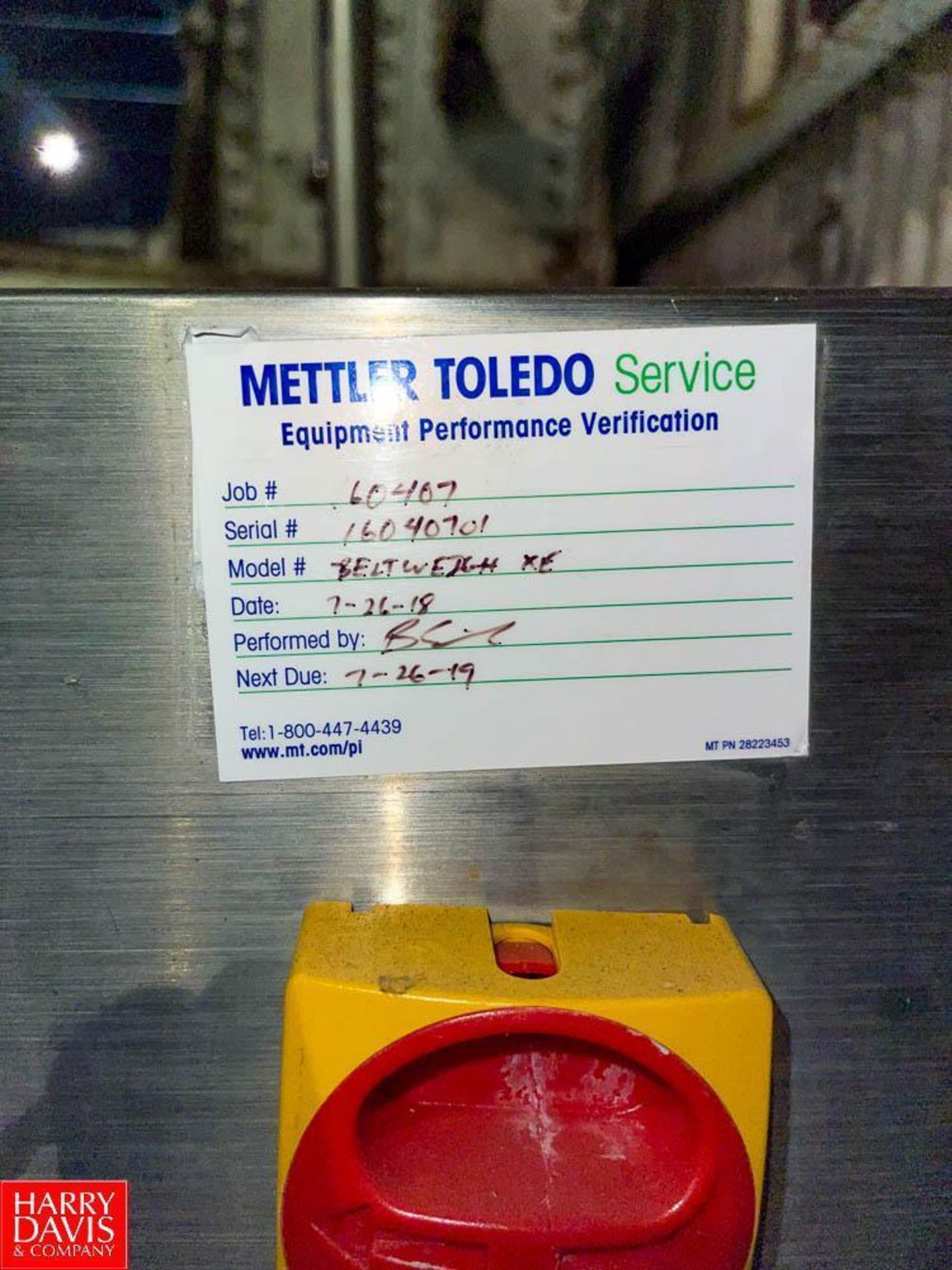 Mettler Toledo Safeline Metal Detector 10" x 9.75" Aperture with Conveyor, Model: BELTWEIGHXE, S/N 1 - Image 2 of 2
