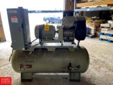 10 HP Air Compressor with Tank and Allen-Bradley Starter - Rigging Fee: $150