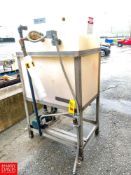 Chem-Tainer Approx. 150 Gallon S/S Rectangular Poly Tank with Pump - Rigging Fee: $125