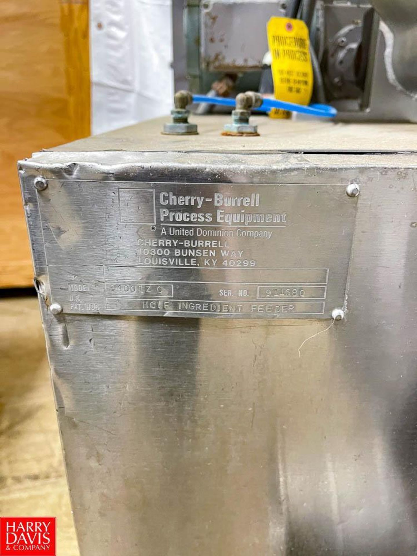 Cherry-Burrell S/S Ingredient Feeder, Model: 940012C, S/N: 911680 - Rigging Fee: $250 - Image 2 of 2