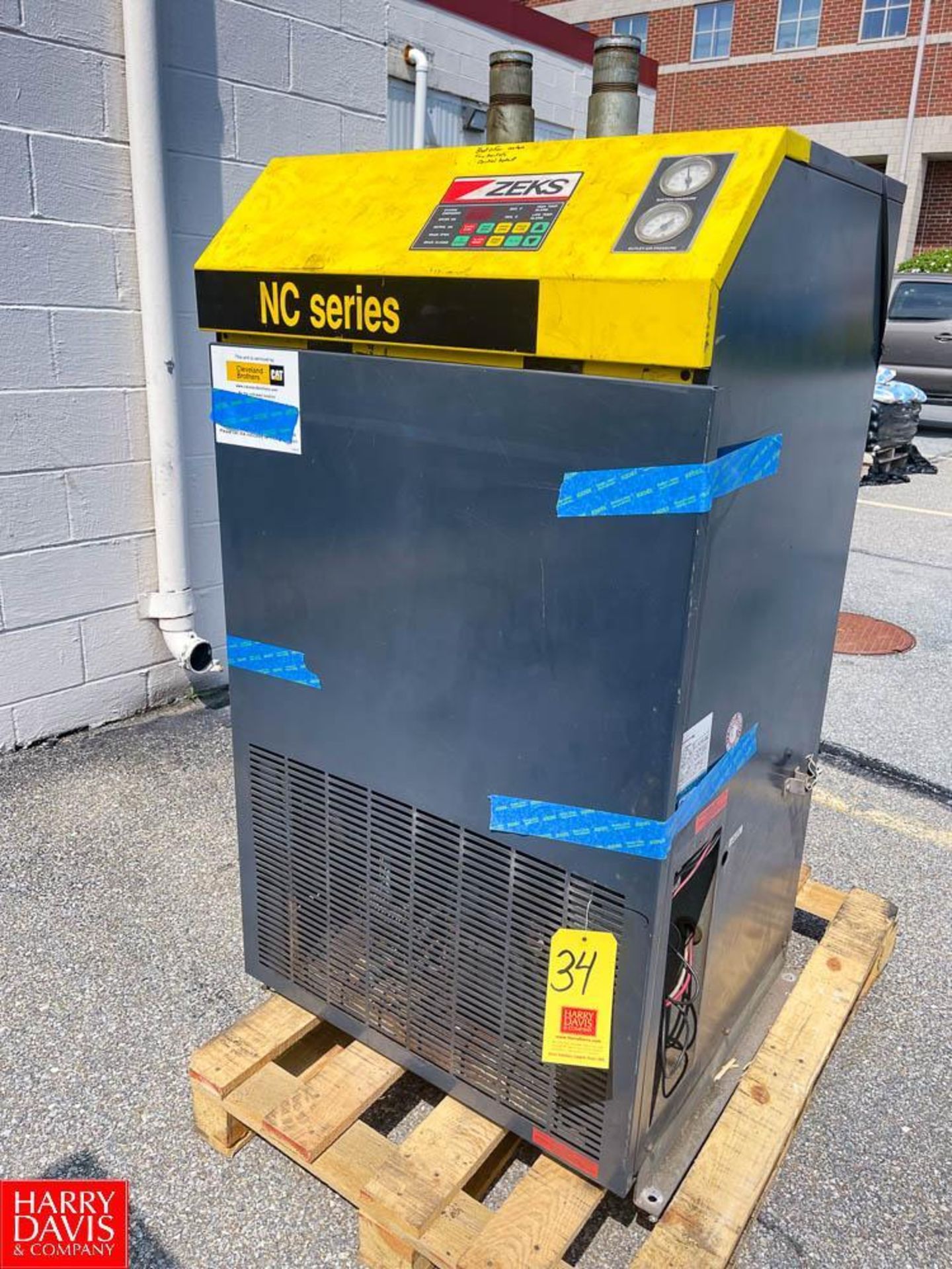 ZEKS Refrigerated Air Dryer, Model: 400NCDA40C, S/N 114098-M297 - Rigging Fee: $100