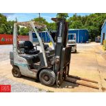 Nissan 2,900 LB Capacity, Propane Fork Lift, Model: MP1F1A18LV with Spare Propane Tank