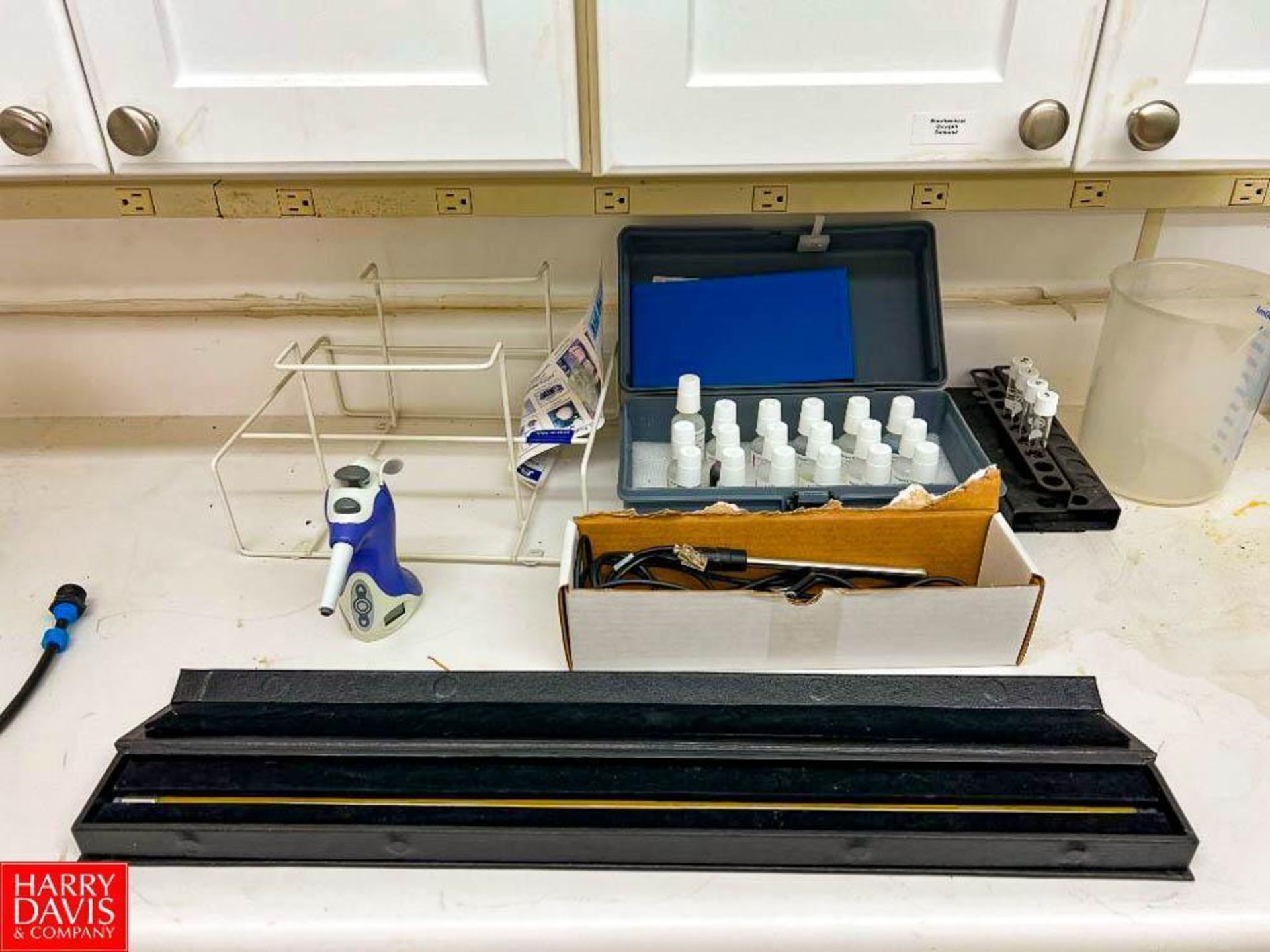 Assorted Flasks, Millipore Milli-DI, Vistalab Bionatural Pipette, Thermometer, Probes - Image 2 of 4