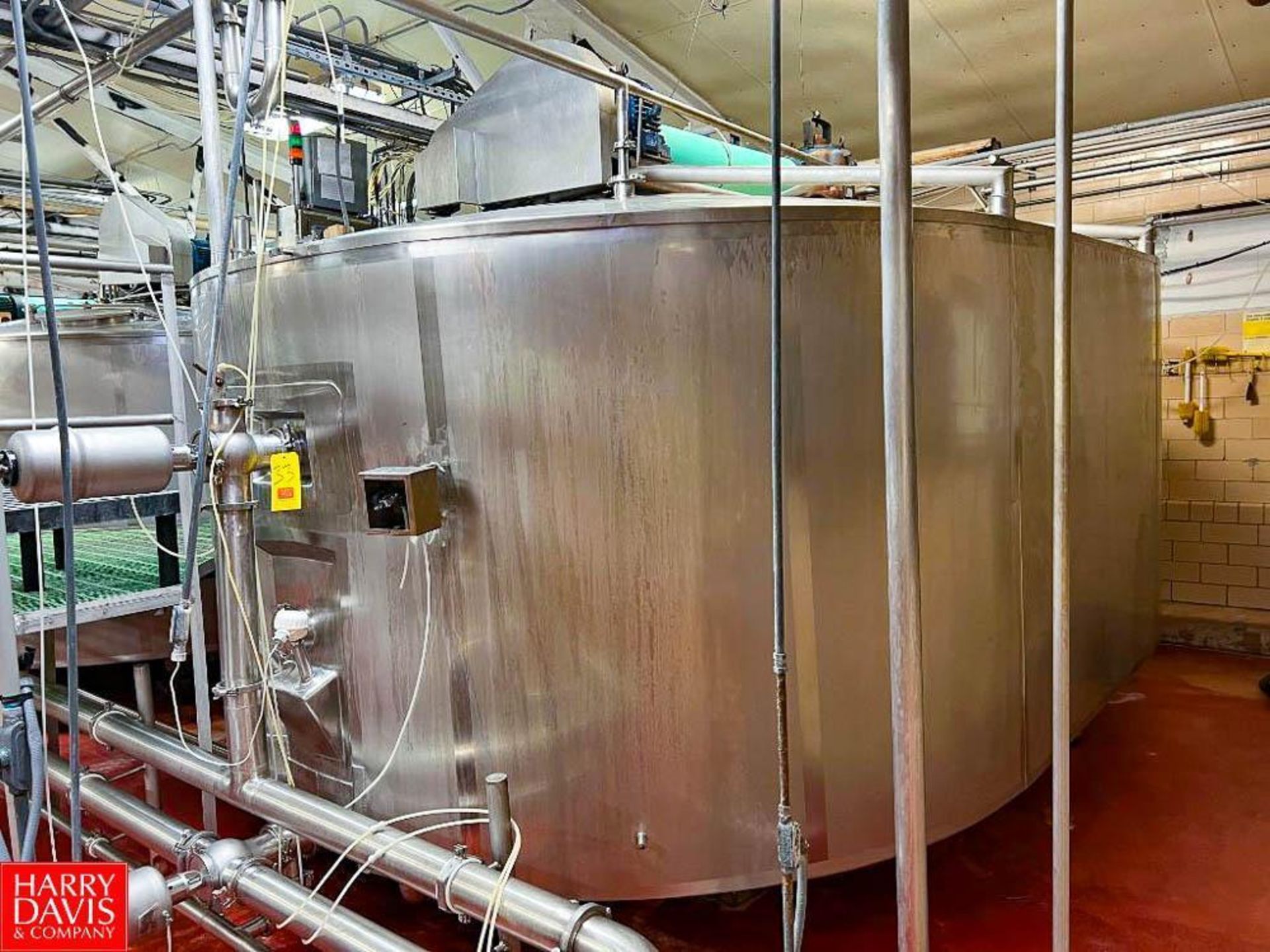 Damrow 40,000 LB/HR Jacketed S/S Double-O Cheese Vat with Dual-Vertical Knife Agitation