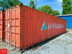 Hyundai 67,200 LB Capacity Shipping Container, Dimensions = 40' x 10' - Rigging Fee: $1250