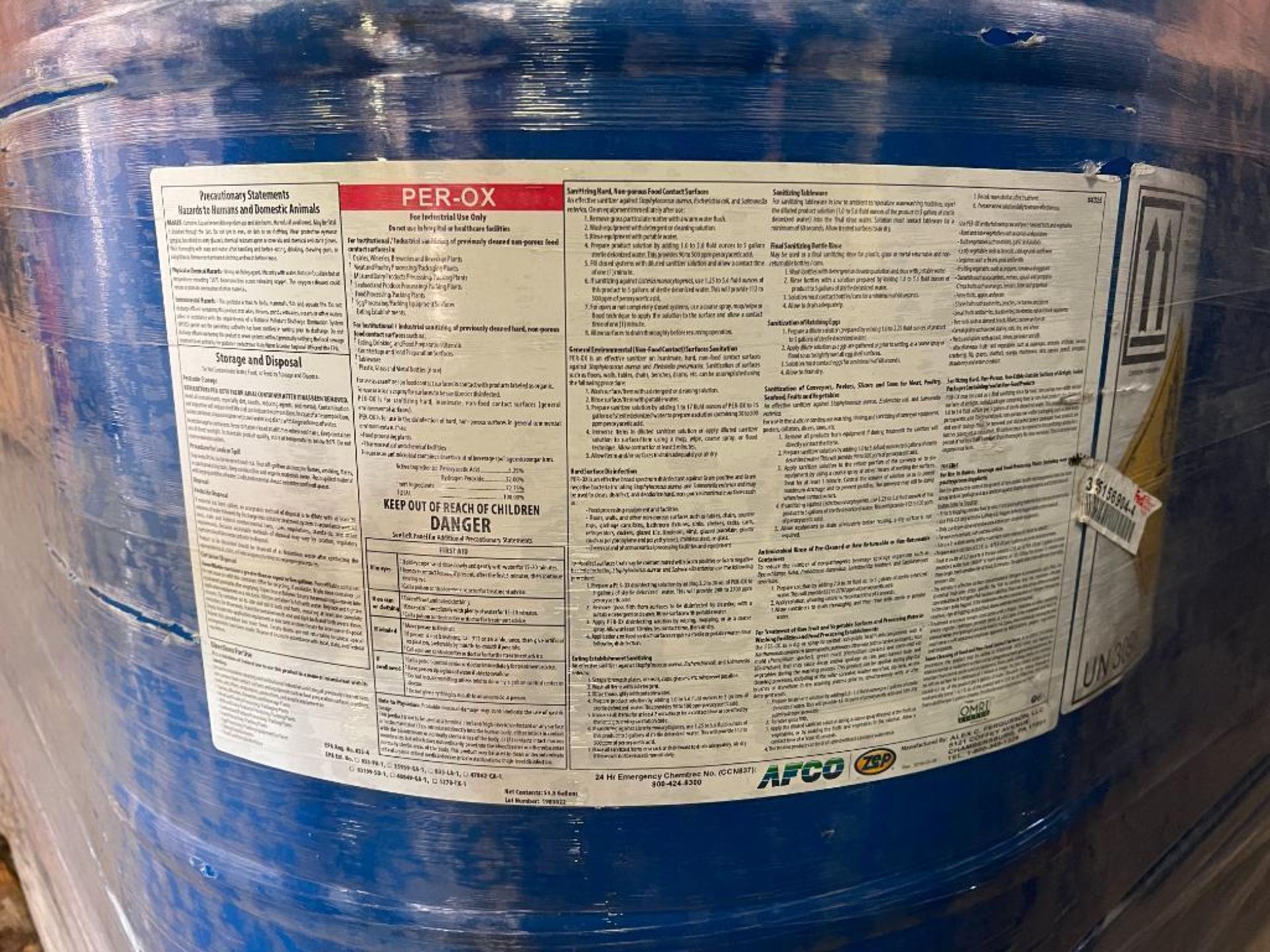 55 Gallon Barrel AFCO Per-Ox - Image 3 of 4