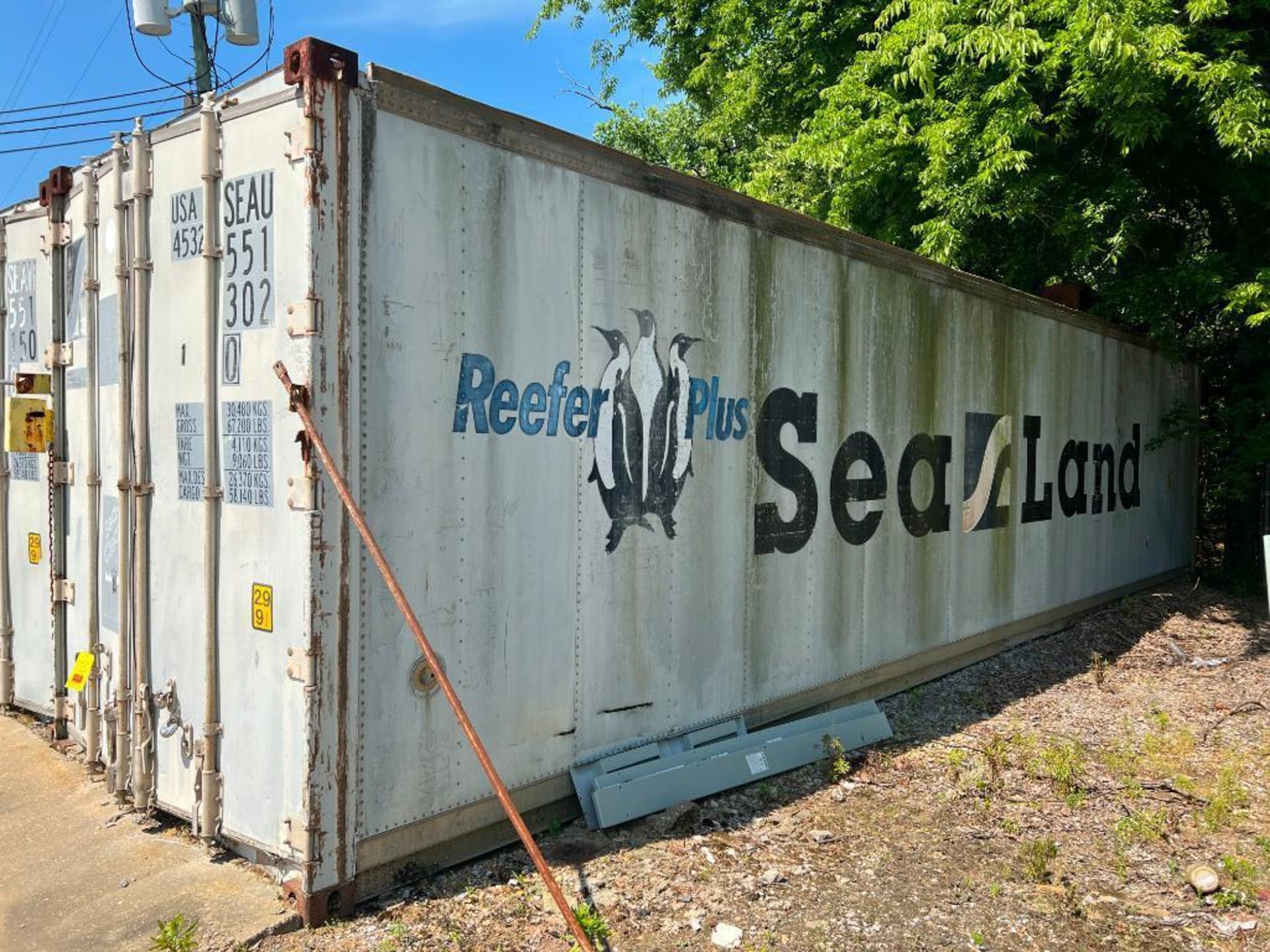 Reefer Plus Sea Land 67,200 LB Capacity Shipping Container, Dimensions = 40' x 10' - Image 2 of 2