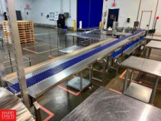 Nercon 2-Tiered (26' x 6" with 90° Turn and 14' x 6") S/S Framed Conveyor with (2) S/S-Clad Drives