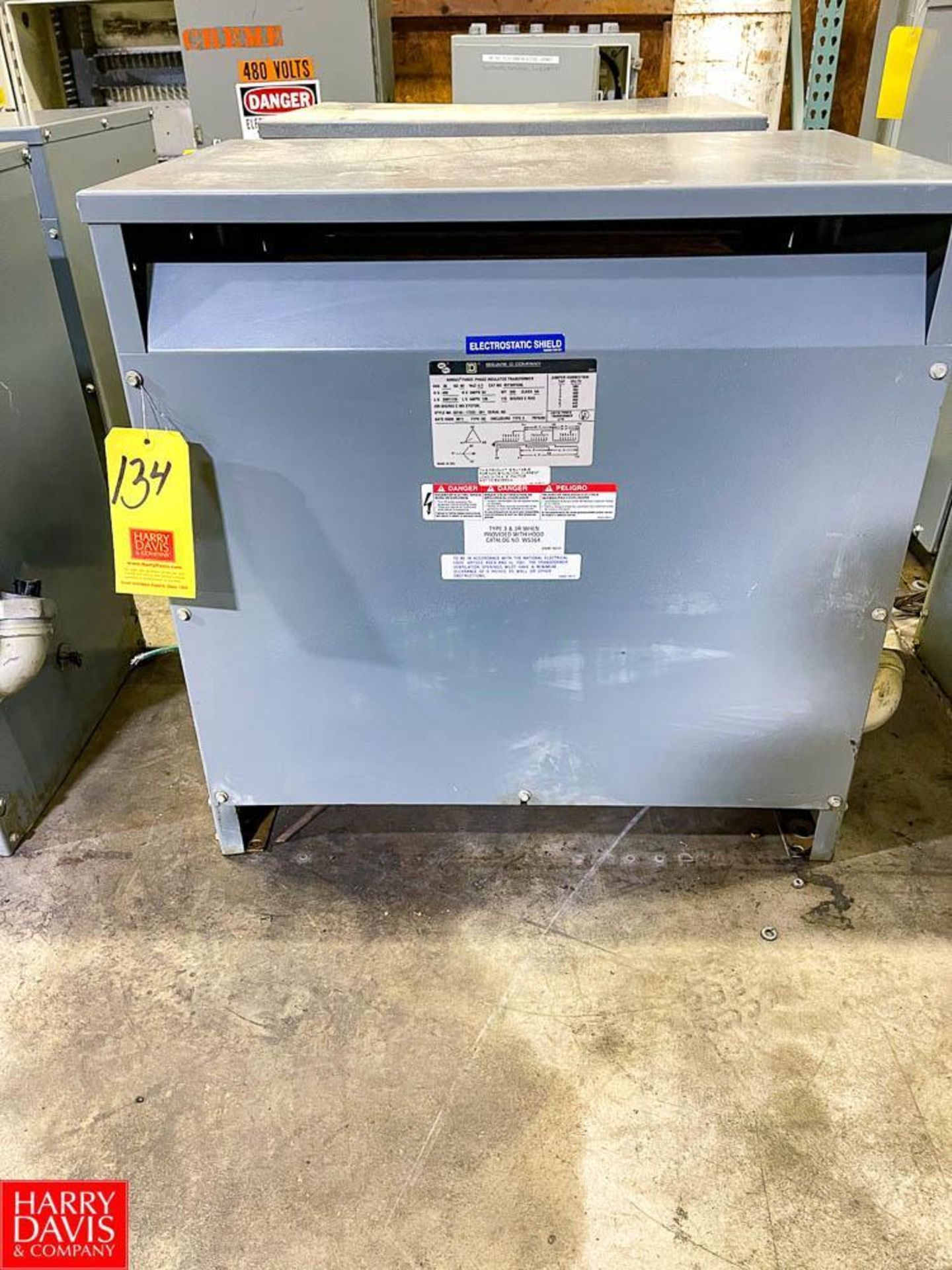 Square D Sorgel 45 kVA, 480 Volt, 3-Phase Insulated Tranformer