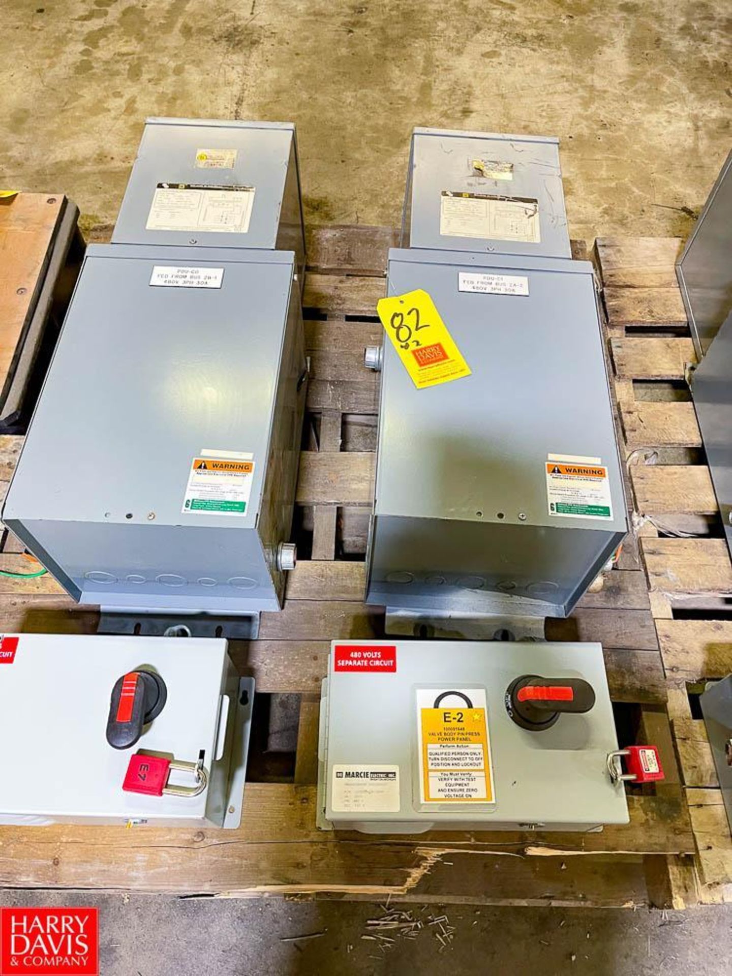 (2) Square D 7.5 kVA 120/480 Volt Transformers, 1-Phase Mini Power Zone with (2) Marcie Disconnects