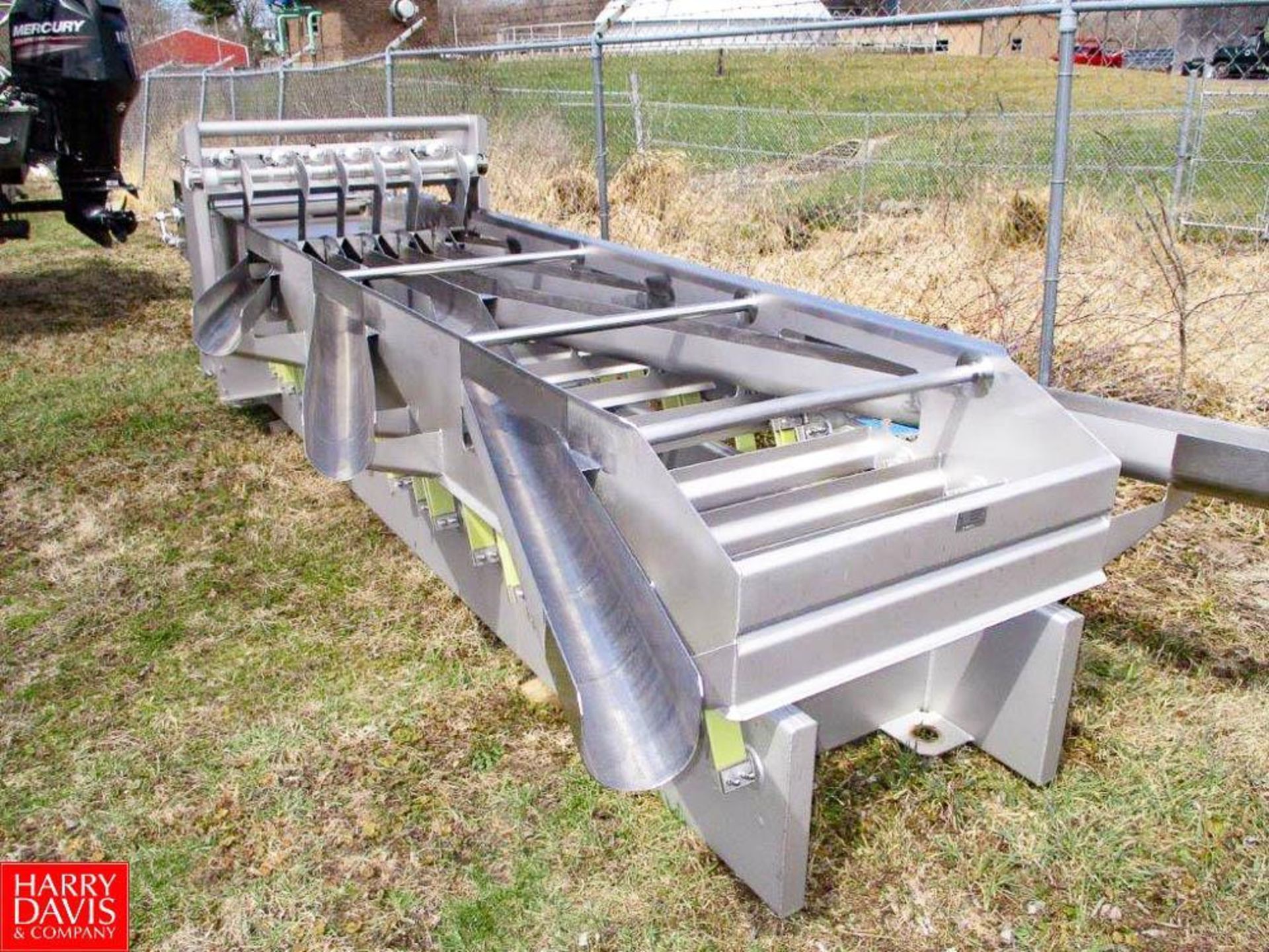 Key ISO Flow S/S Vibrating Conveyor: 36" Width x 17'6" Length Open Tray Design with (6) 6" Width x 6