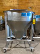 Portable Cone-Bottom S/S Hopper, 54" Diameter (Location: Rice Lake, WI) - Rigging Fee: $150