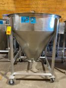 Portable Cone-Bottom S/S Hopper, 54" Diameter (Location: Rice Lake, WI) - Rigging Fee: $150