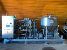 Rossi Catelli Pasteurizer with (3) Shell/Tube Heat Exchangers, Cone-Bottom S/S Tank, Waukesha Cherry