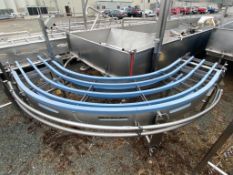 S/S 90° Conveyor Frame with Teflon Track Guide, Dimensions = 12' x 18" (Location: Turtle Lake, WI) -