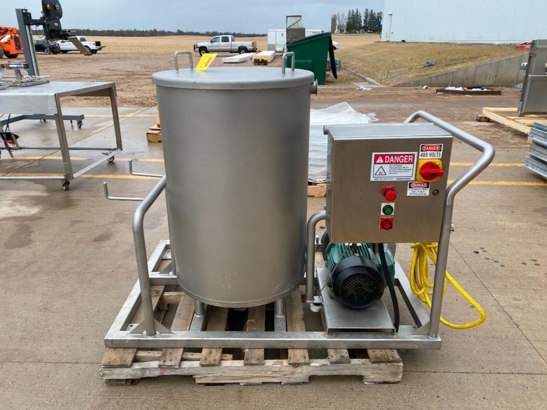 65 Gallon S/S Tank with Centrifugal Pump and Mounted on S/S Skid with Controls (Location: Fall Creek - Image 2 of 2
