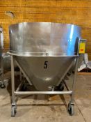 Portable Cone-Bottom S/S Hopper, 54" Diameter (Location: Rice Lake, WI) - Rigging Fee: $150