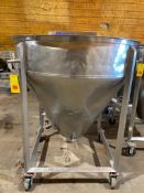 Portable Cone-Bottom S/S Hopper, 54" Diameter (Location: Rice Lake, WI) - Rigging Fee: $150