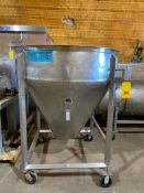 Portable Cone-Bottom S/S Hopper, 54" Diameter (Location: Rice Lake, WI) - Rigging Fee: $150