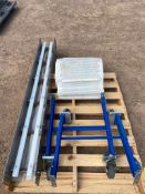 (2) Roller Conveyor Legs with Casters, 68" x 7.5" S/S Conveyor Frame and 20' x 18" Plastic Conveyor