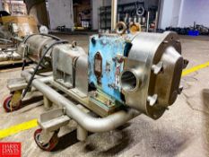 Waukesha Cherry-Burrell Positive Displacement Pump 10HP, 1,760 RPM Motor Mounted on Cart (Location: