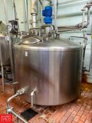 Mueller S/S 500 Gallon Batch Pasteurizer Tank with Wes 3Ph, 208 Volts Anderson , Model: AJ-300, Char