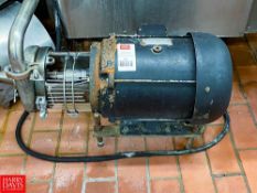 Motor 215 T Frame Size, 10 HP, 2'' Inlet 1/2'' Outlet Tri-Clover Pump - Rigging Fee: $50