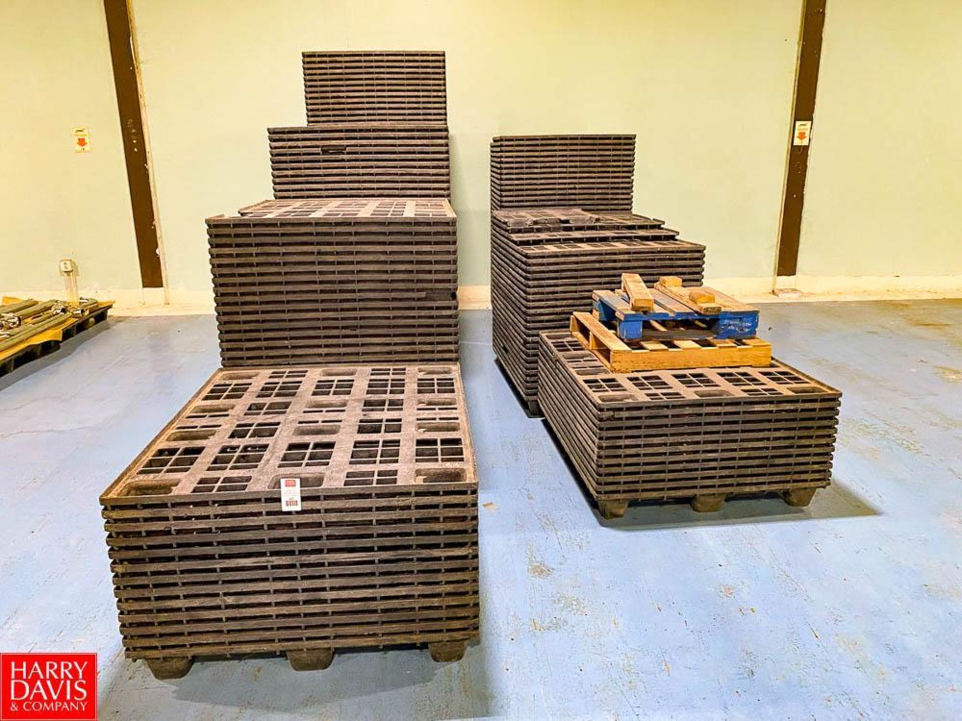(7) Plastic Pallets, Dimensions = 40'' Width x 48'' Length - Rigging Fee: $140