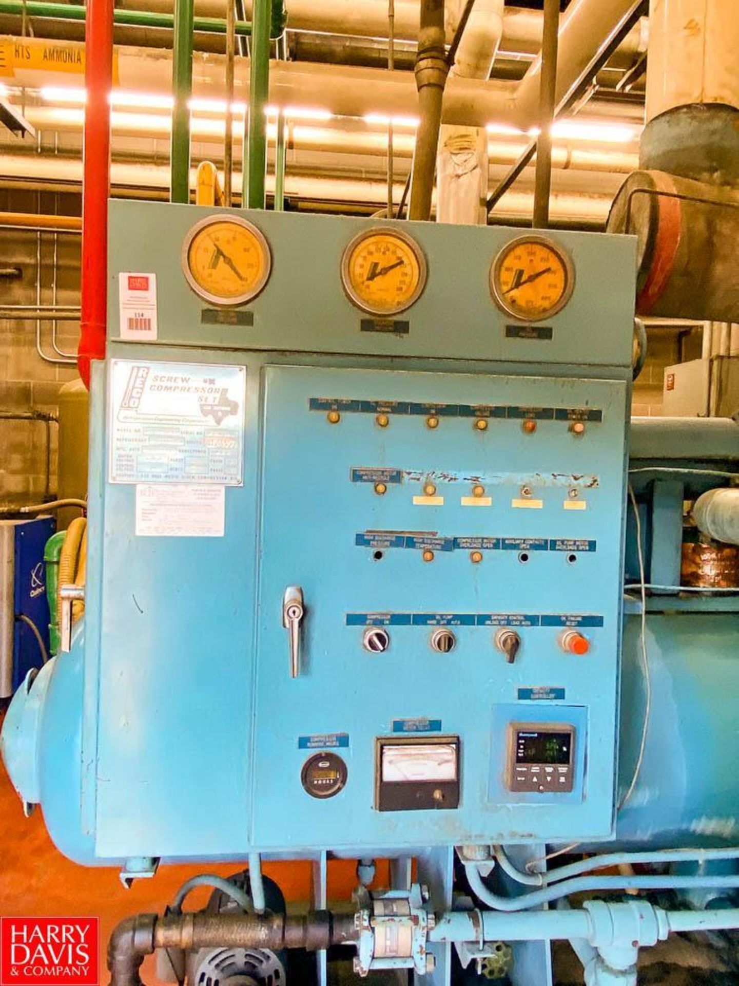 Reco High Stage Screw Compressor, Model: 160LUD-L2-2.6, S/N: MS2-2150, 200 HP, 460 Volts 115 Control - Image 3 of 4