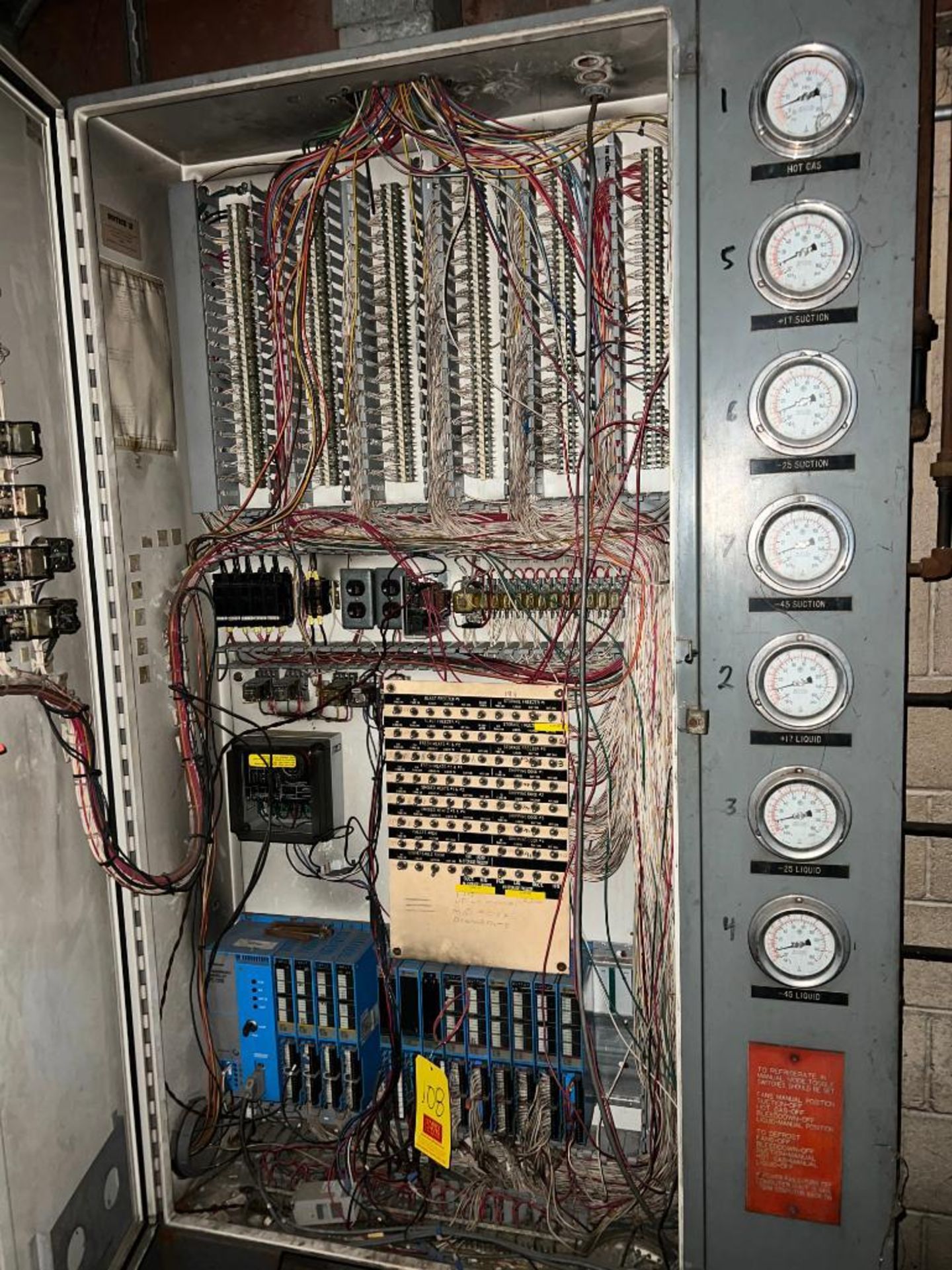 Westinghouse Programable Controller PLC, Model: PC1200 with (13) I/O Cards, Switches, Gauges and Enc