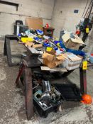 Assorted Hardware, Electrical Components, Steel Work Table and Axial - Rigging Fee: $100