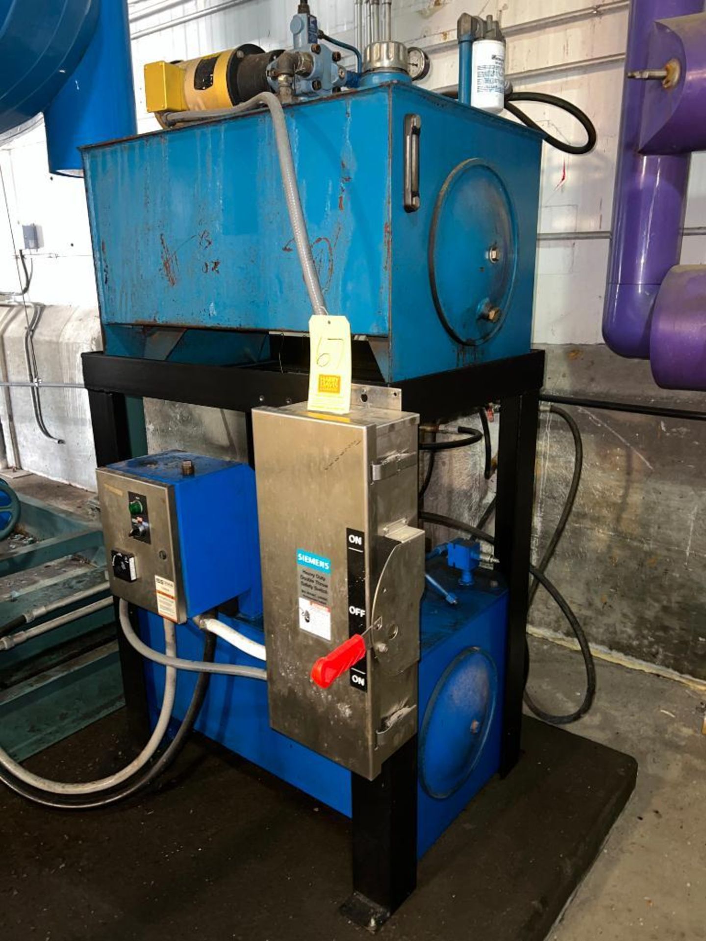 5 GPM 600 PSI (2) Tank Hydraulic System with Starter and Siemens Safety Switch - Rigging Fee: $400
