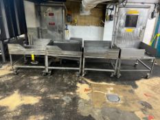 S/S Mobile Draining Tables, Dimensions= 40" x 40" - Rigging Fee: $200