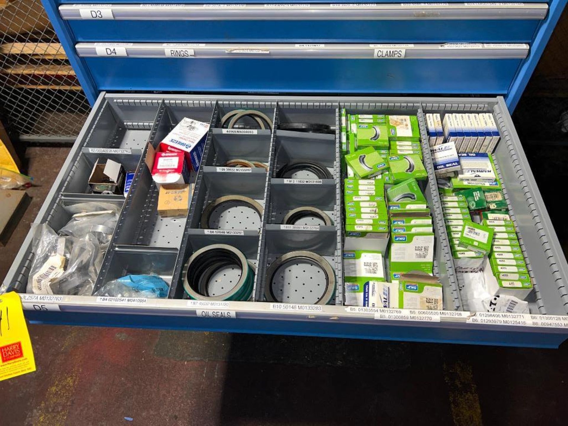 150+ Dodge, Koyo, Seal Master, SKF, Other Bearings, Other Seals and Lista 9-Drawer Cabinet with Shel - Image 8 of 12