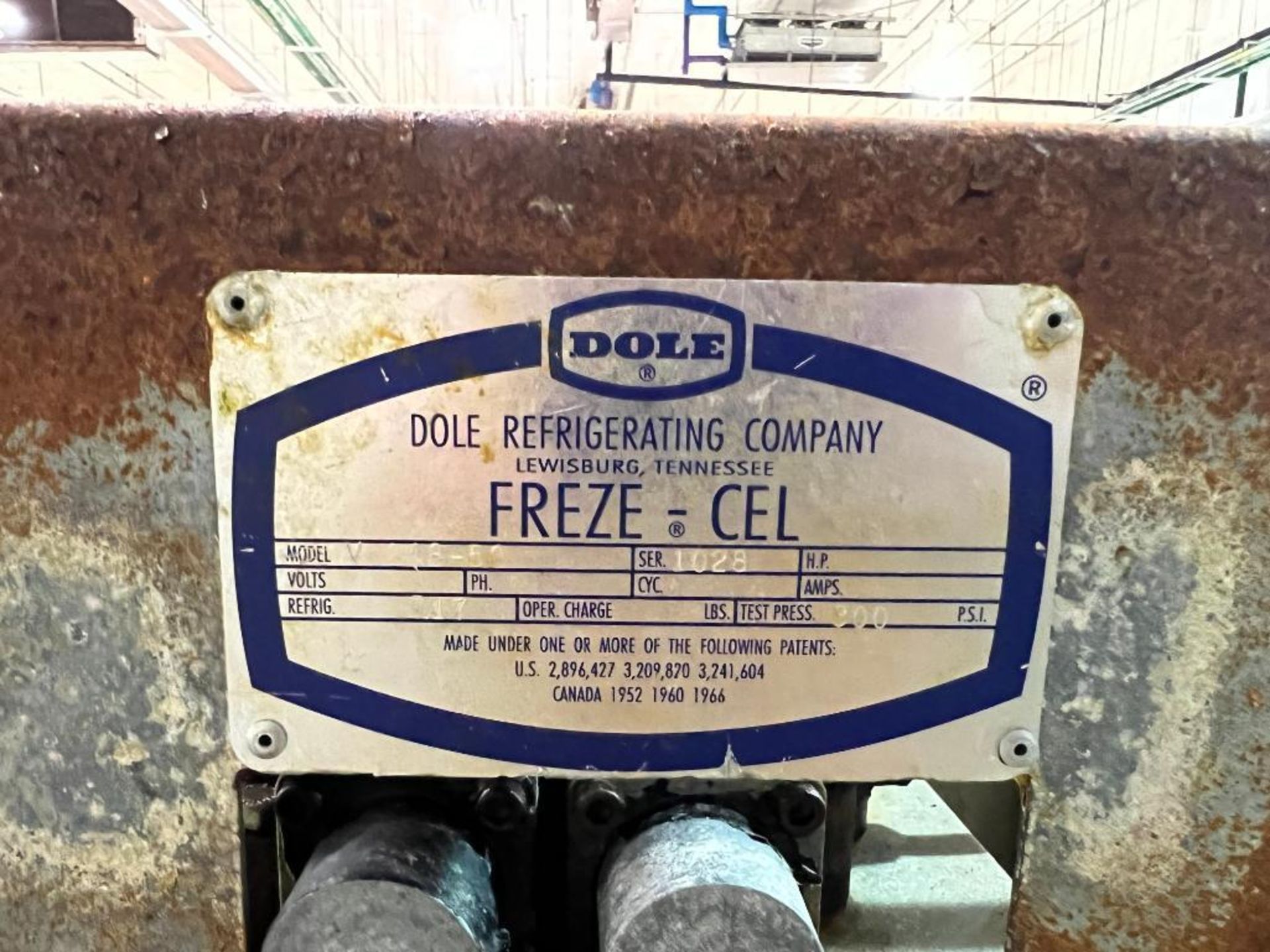 Dole FREEZE-CELL, Model: V2248-50, S/N: 1028, Dimensions= 18' x 4' - Rigging Fee: $2200 - Image 3 of 3