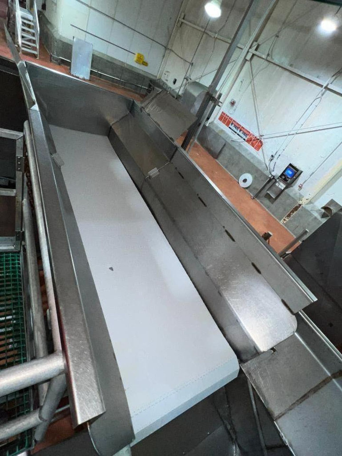 S/S Framed Conveyor with 4' x 2' S/S Framed Platform with Ladder, Dimensions= 92' x 24' - Rigging Fe