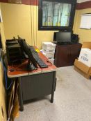 (2) Dell Optiplex 3050 PC's, Keyboards, Flat Screen Monitors, Desk and 4-Drawer File Cabinet - Riggi