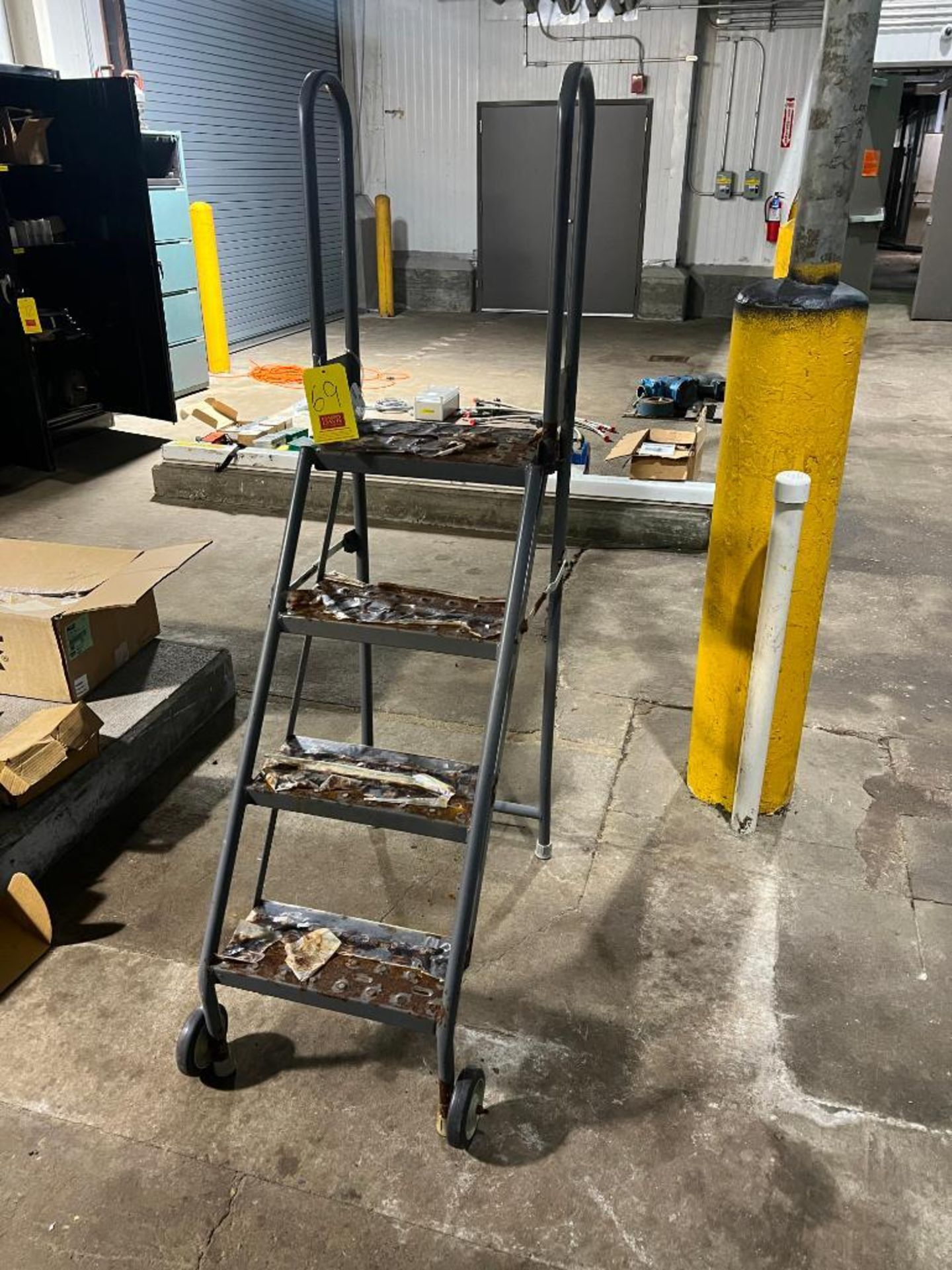 Assorted Ladders, Mobile Stairs and Barrel Dollies - Rigging Fee: $75