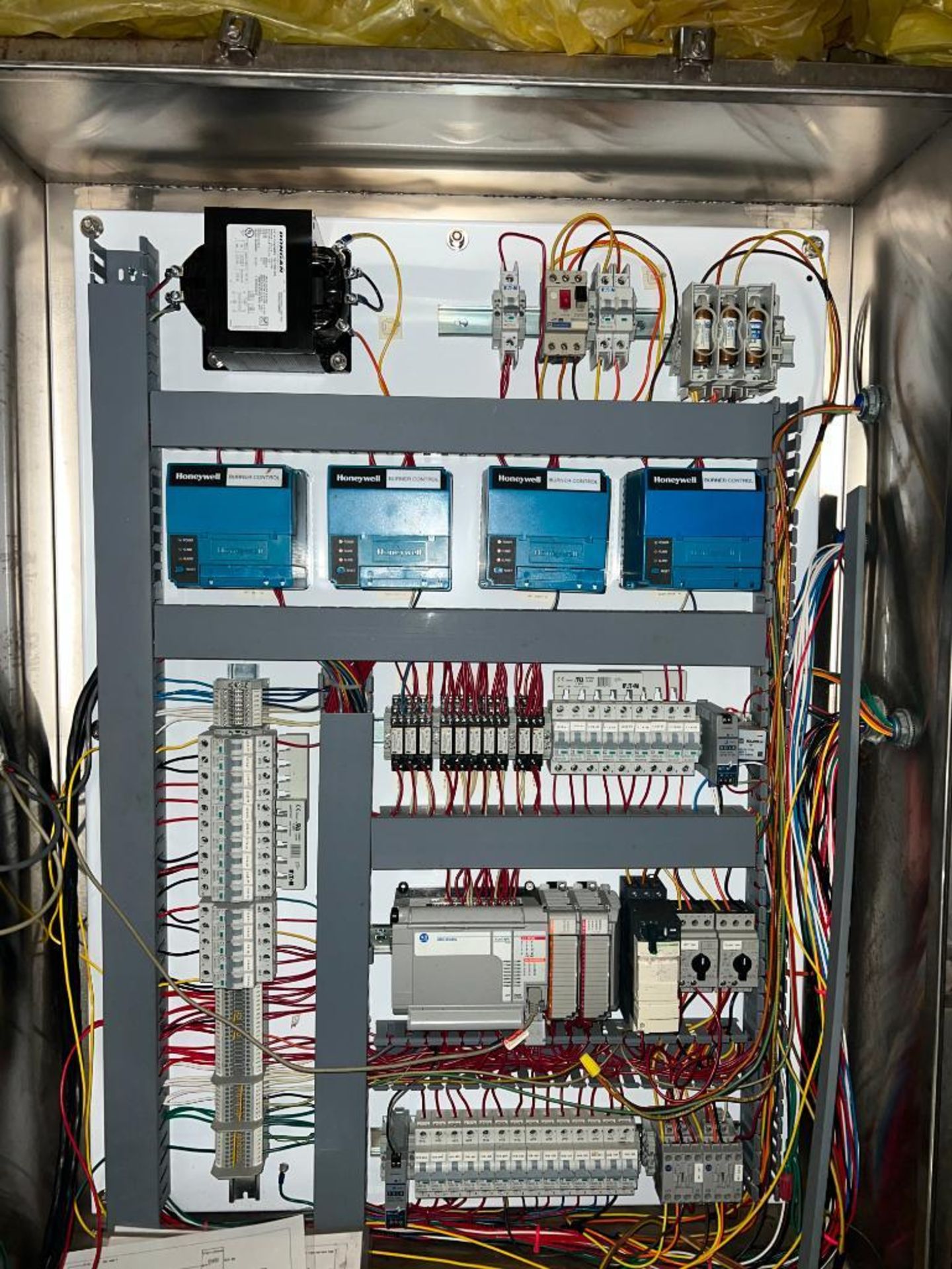 Allen-Bradley PLC with Honeywell Power Supplies, Brakers, Relays, and HMI - Rigging Fee: $200