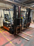Toyota 2,450 LB Capacity Sit Down Electric Forklift, Model: 8FBEH18V with Side Shift 198" Max Lift -