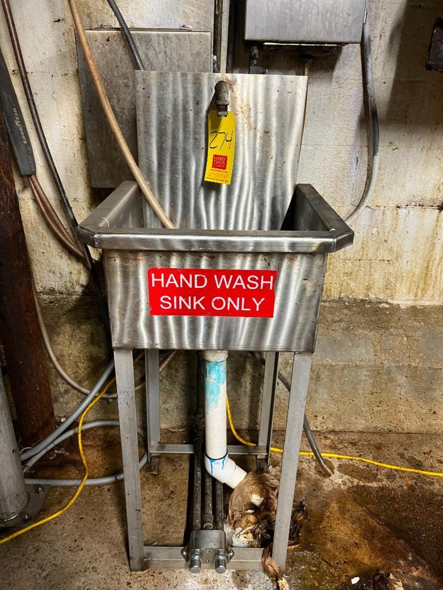 S/S Hand Sink with Foot Controls - Rigging Fee: $5000