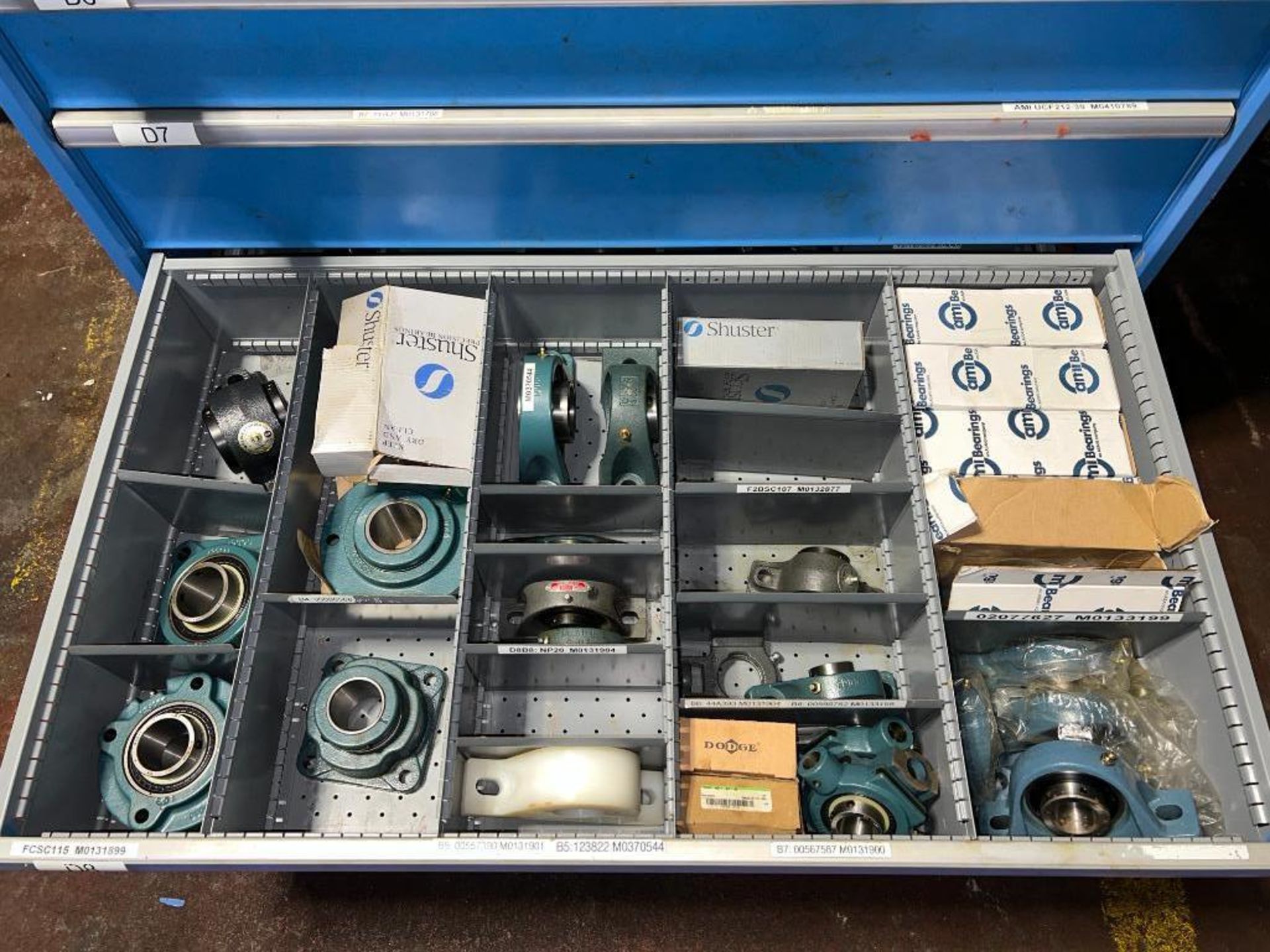 150+ Dodge, Koyo, Seal Master, SKF, Other Bearings, Other Seals and Lista 9-Drawer Cabinet with Shel - Image 11 of 12