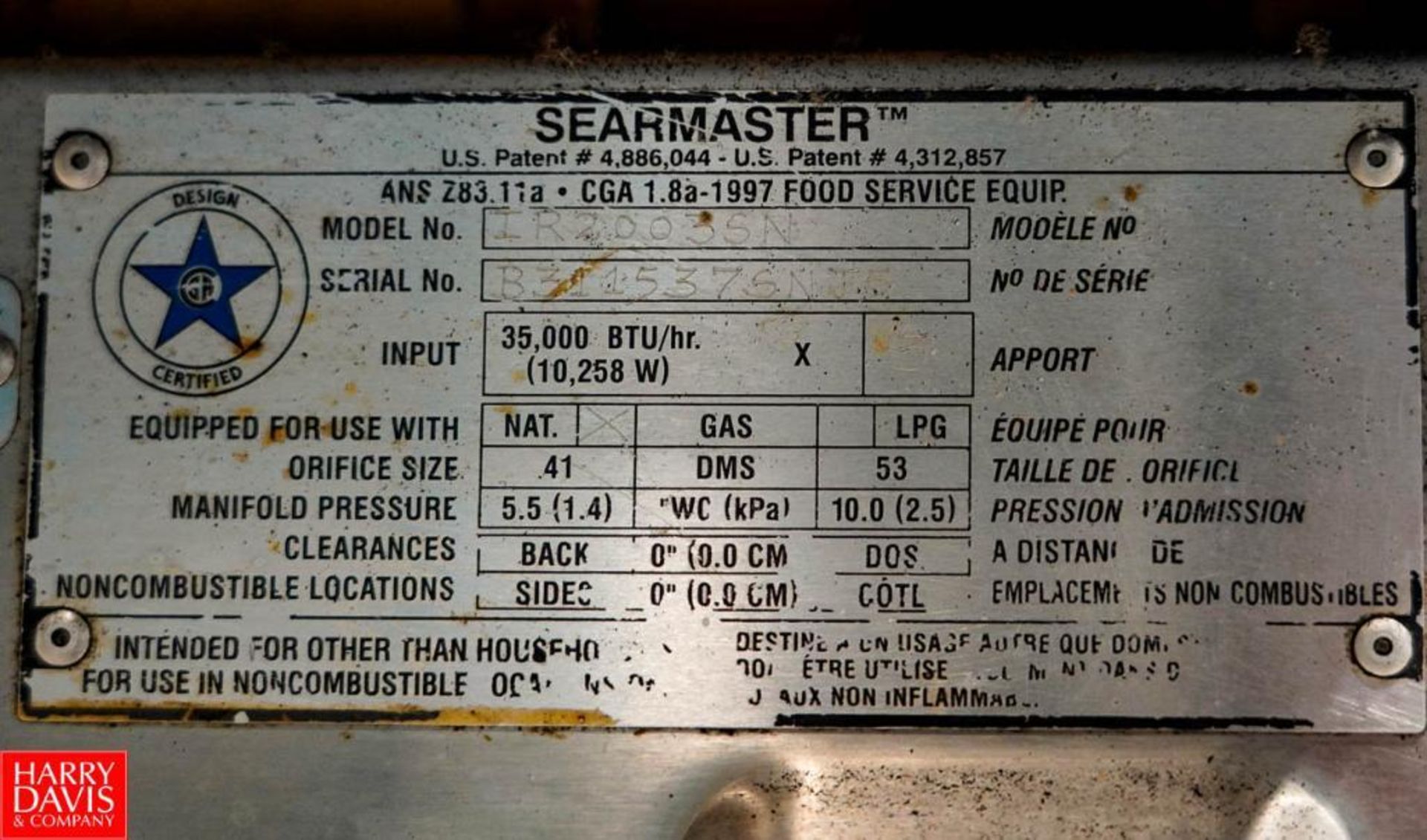 TEC Commercial Gas Charbroiler Steak House Grill 31 1/2'' x 42'' x 22 1/2'' Tall, Grill Surface 36'' - Image 4 of 4