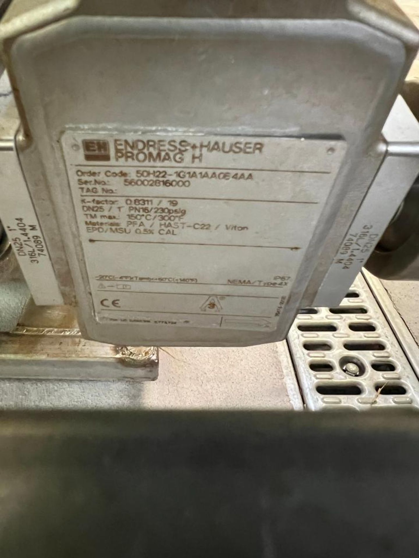 Endress+Hauser Promag H 2" Flow Meter, Order No: 50H22-1G1A1AAOB4AA - Subject to Bulk Bid - Rigging - Image 2 of 2