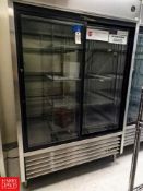 TRUE Two Sliding Glass Door Reach In Refrigerator, Model: TSD-47G-LD, S/N: 8739914, Refrigerant Type