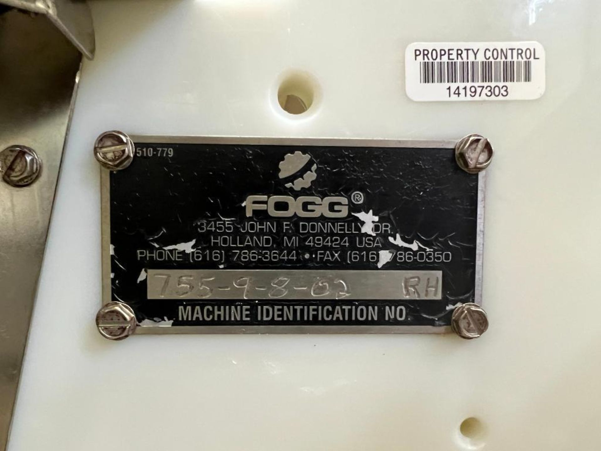 Fogg Cap Feeder Machine, Model: 755-9-8-02RH - Subject to Bulk Bid - Rigging Fee: $2200 - Image 4 of 4