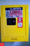 JustRite Flammable Liquid Storage Cabinet 17'' x 17'' x 22'' Tall, 4 Gallon Capacity (15 Liter Capac