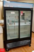 Beverage-Air 2 Door Slider Beverage Cooler/Refrigerator 30'' x 52'' x 83'' Tall, Operating Temperatu