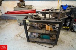 Hydraulic Pipe Bender On Rolling Cart , With Motor, Pump, and Bending Tooling - Rigging Fee: $400