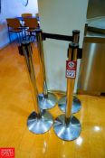 (4) Retractable Belt Stanchions 40'' Tall - Rigging Fee: $50